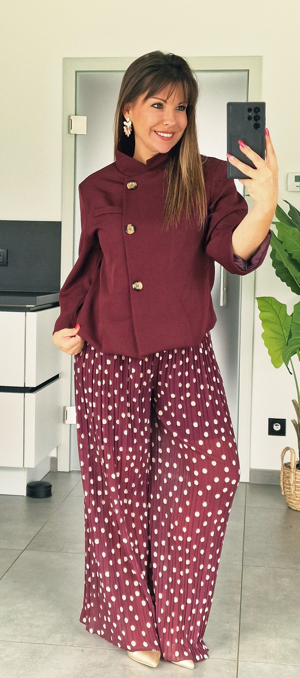 Pantalon - MYRIA bordeau