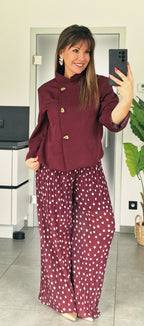 Pantalon - MYRIA bordeau