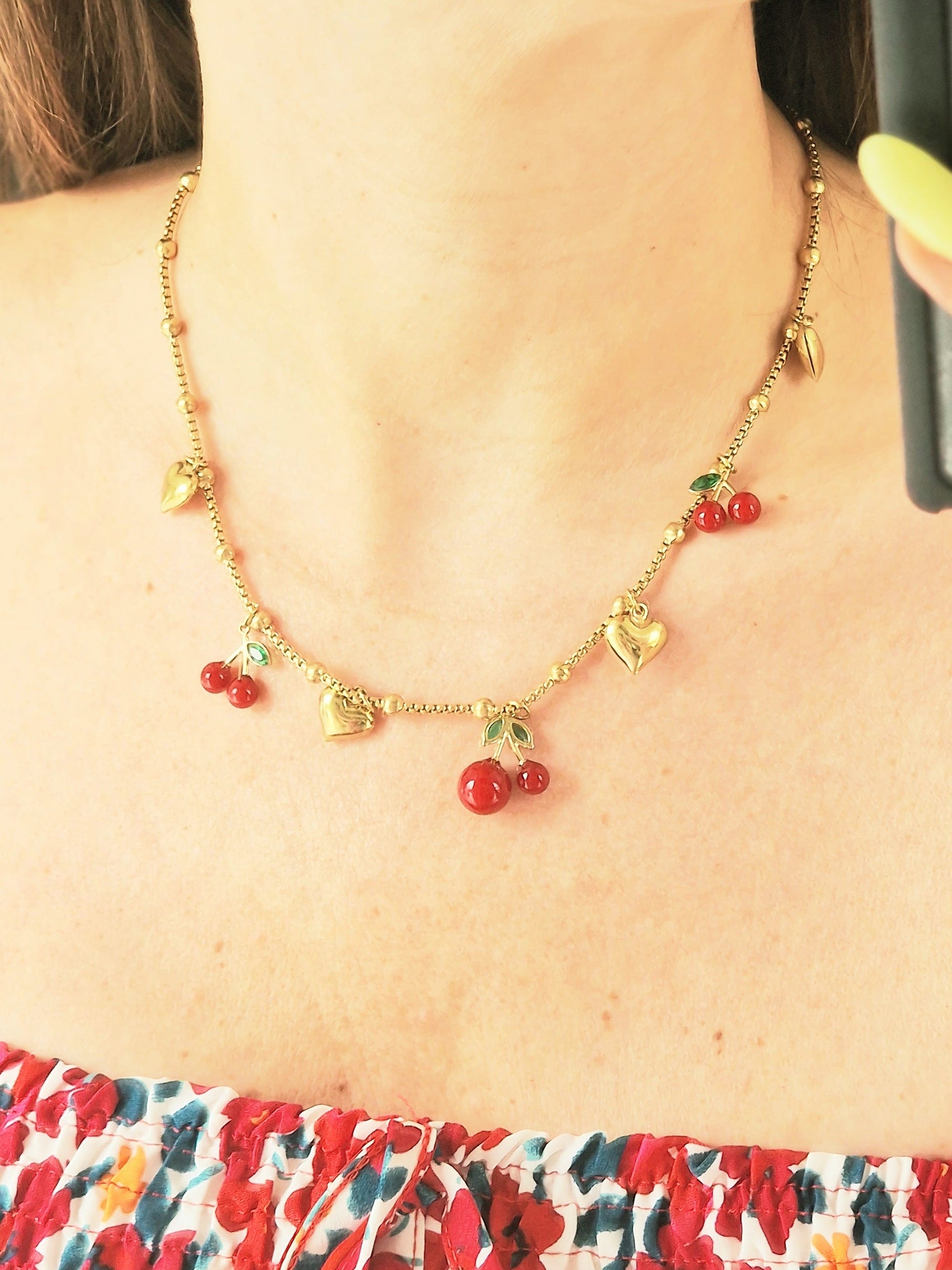 Collier - CERISE ROUGE