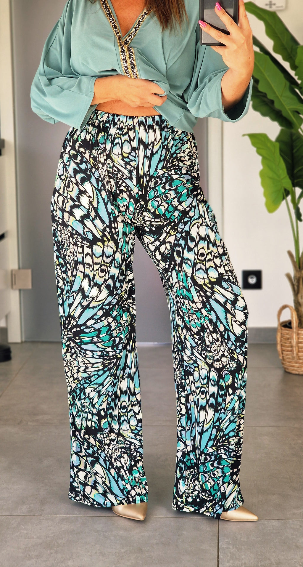 Pantalon - Cyrielle turquoise