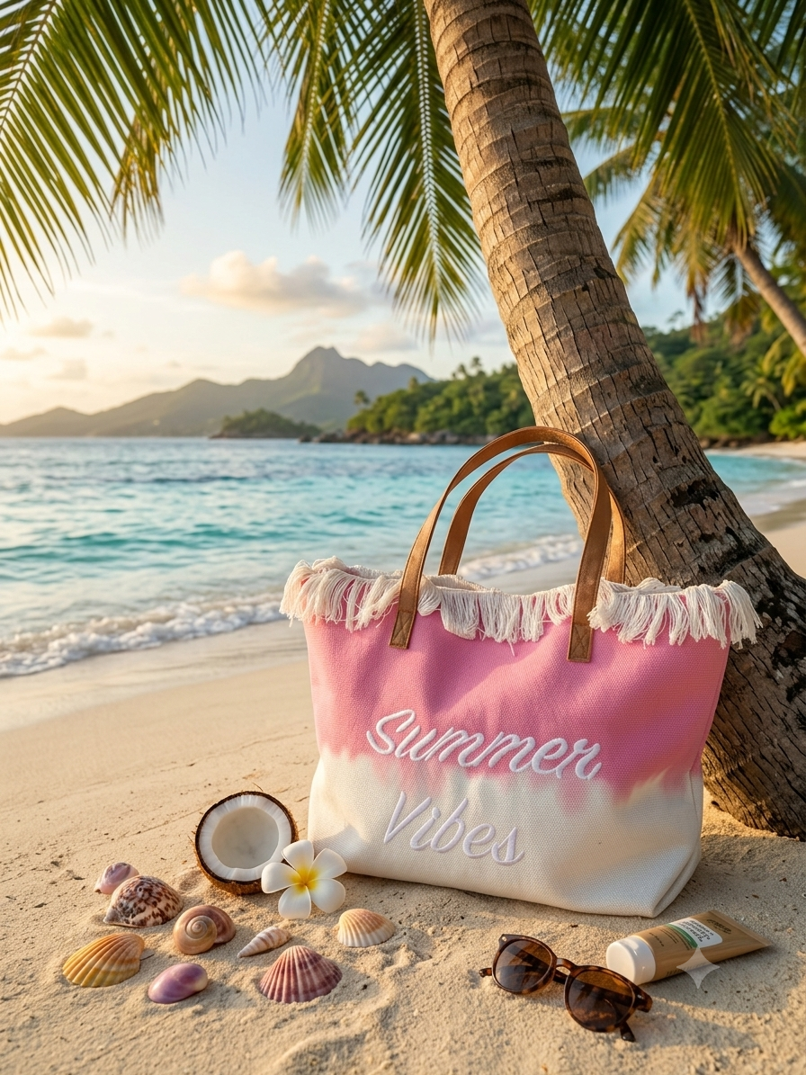Sac de plage - ERIKA rose