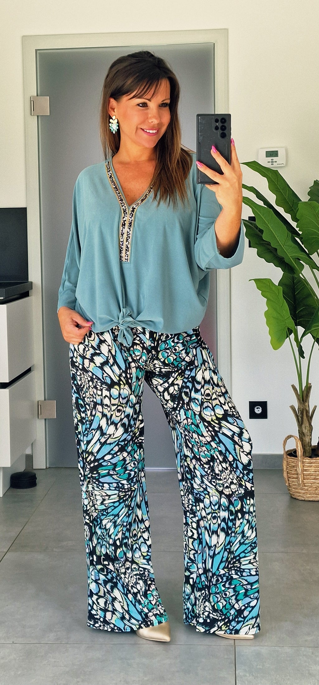Pantalon - Cyrielle turquoise