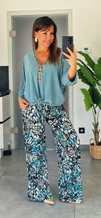Pantalon - Cyrielle turquoise