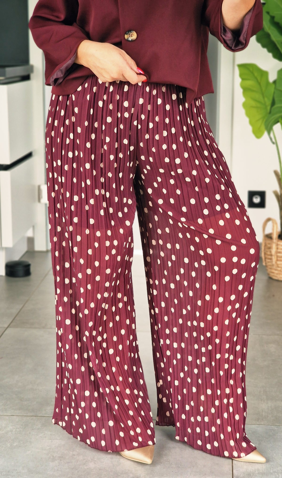 Pantalon - MYRIA bordeau