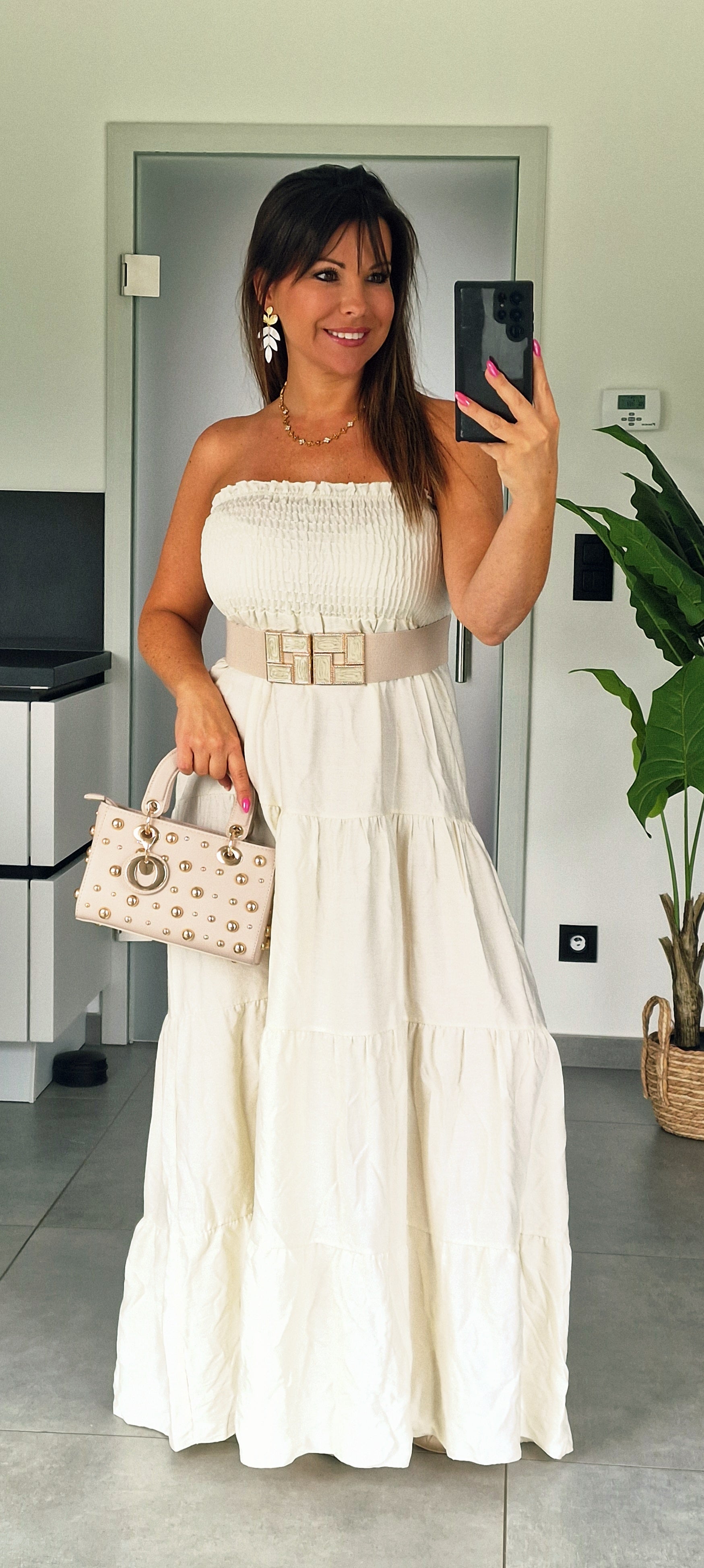 Robe - EMMA beige/écru